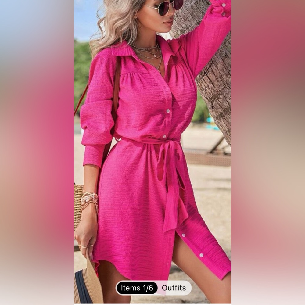 Women’s size xl pink long sleeve dress brand new